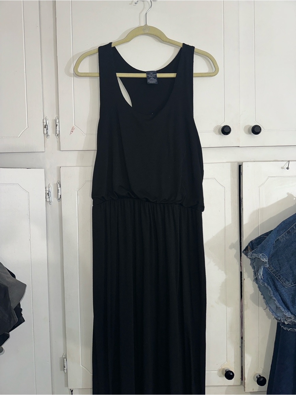 Faded Glory Black Sleeveless Maxi Dress